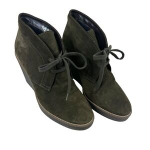 Aquatalia Weatherproof Dark Green Ankle Boots